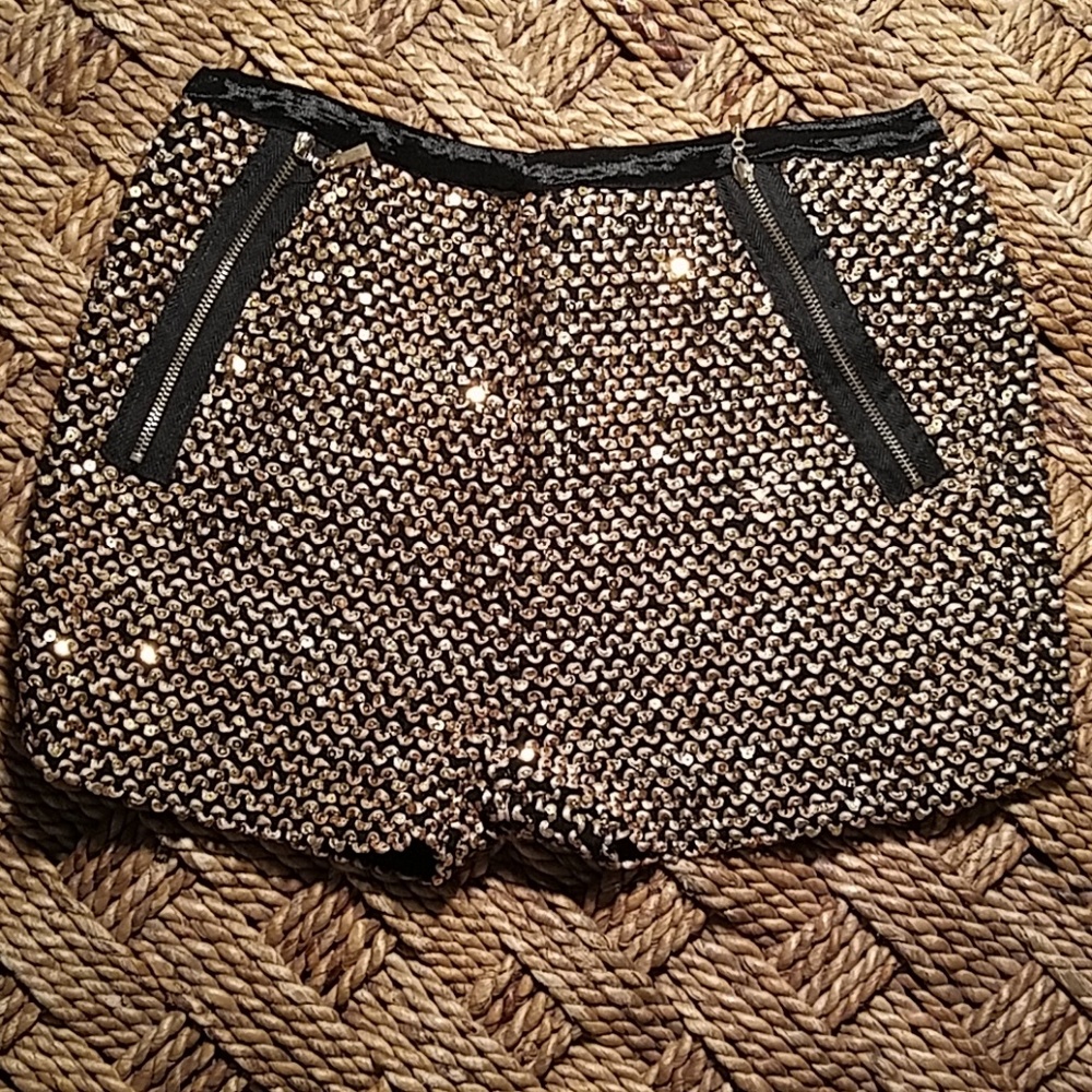 Gold sequins shorts